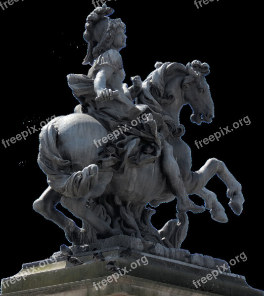 Statue Reiter Socket Figure Horse