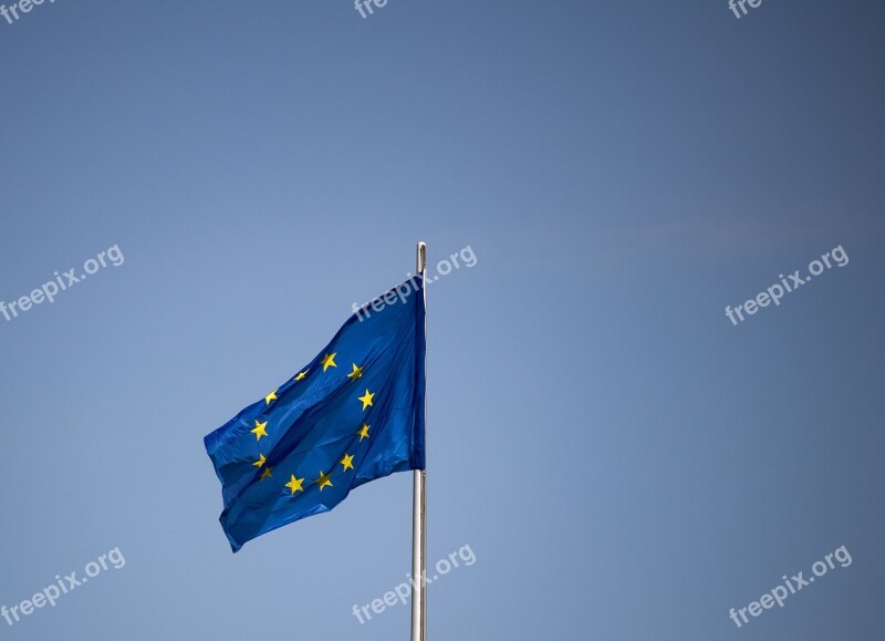 Flag Europe Eu Flag Star Blue