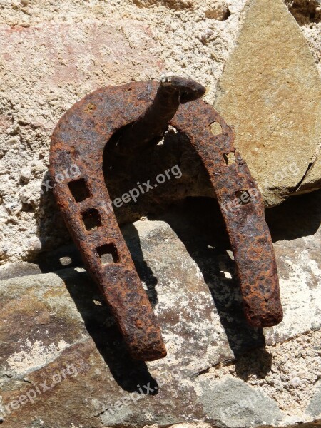 Horseshoe Good Luck Rusty Iron Old