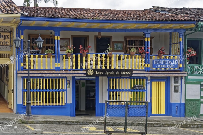 Colombia Salento Building Architecture Colonial Style