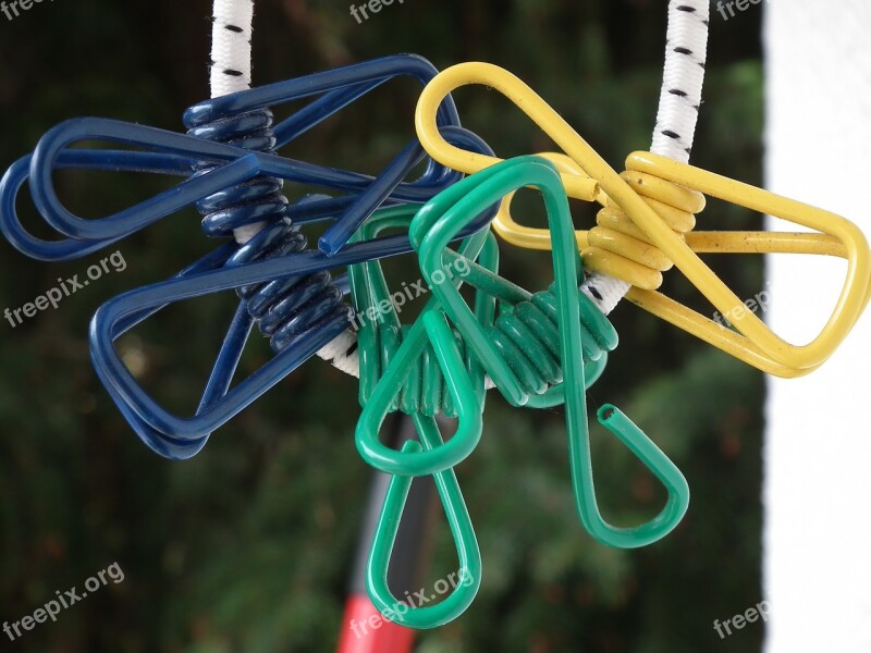 Clothes Peg Color Clothes Line Colorful Jam