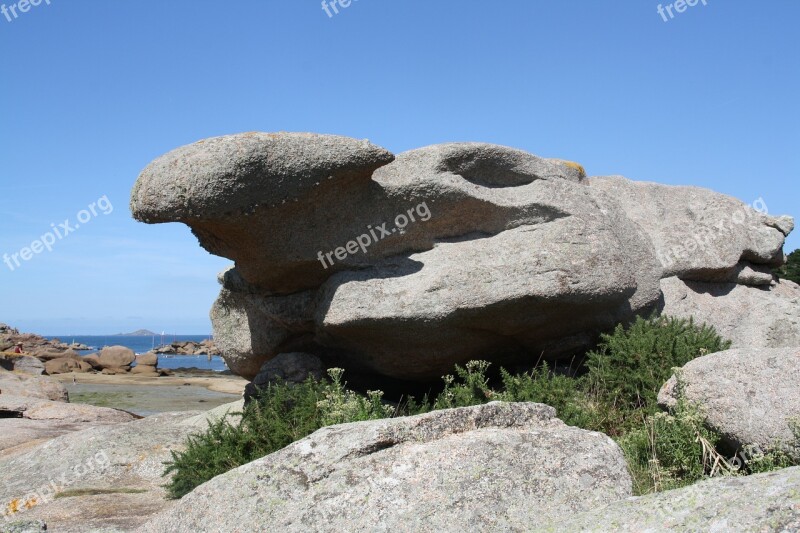 Brittany Pink Granite Coast Side Of Armor Trégastel Perros-guirec