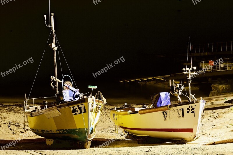 Boat Harbour Night Light Beached