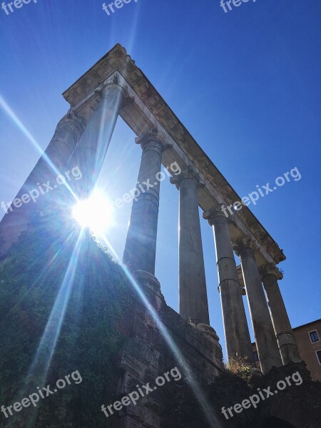 Roman Forum Antiquity Famous Landmark Italy