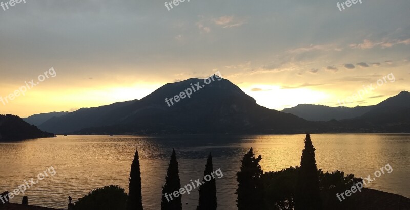 Como Varenna Vacations Italy Sunset