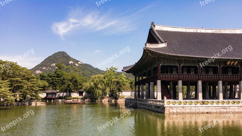 Seoul Temple Korea Landscape Asia