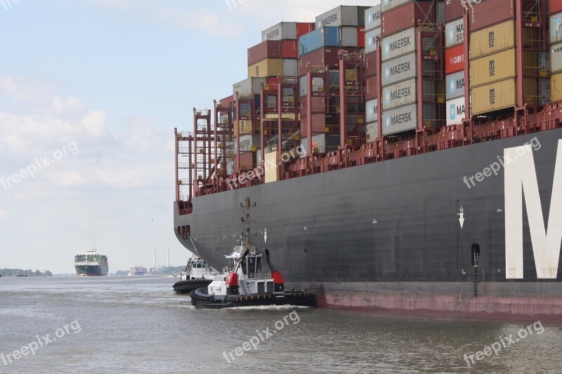 Hanseatic City Of Hamburg Port Motifs Harbour Cruise Hamburgensien Tug