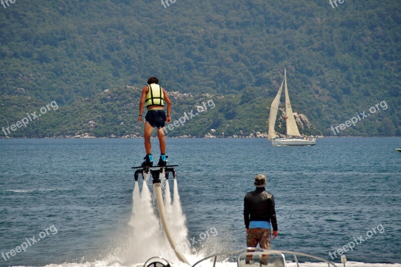 Flyboarding Water Sport Extreme Jets Fun