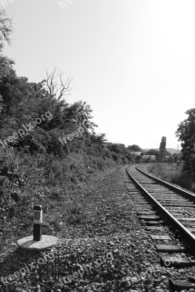 Rails Railway Black And White Photo Free Photos