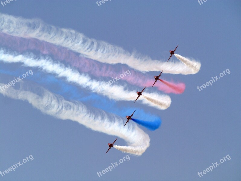 Red Arrows Airplanes Jets Planes Flying