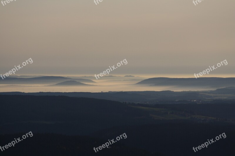 Mountains Hegau Hohenhewen Panorama Distant View