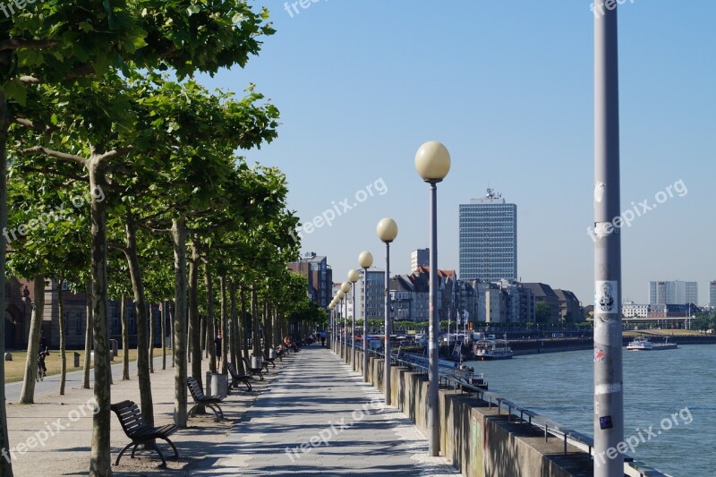 Rhein Summer Düsseldorf City Free Photos