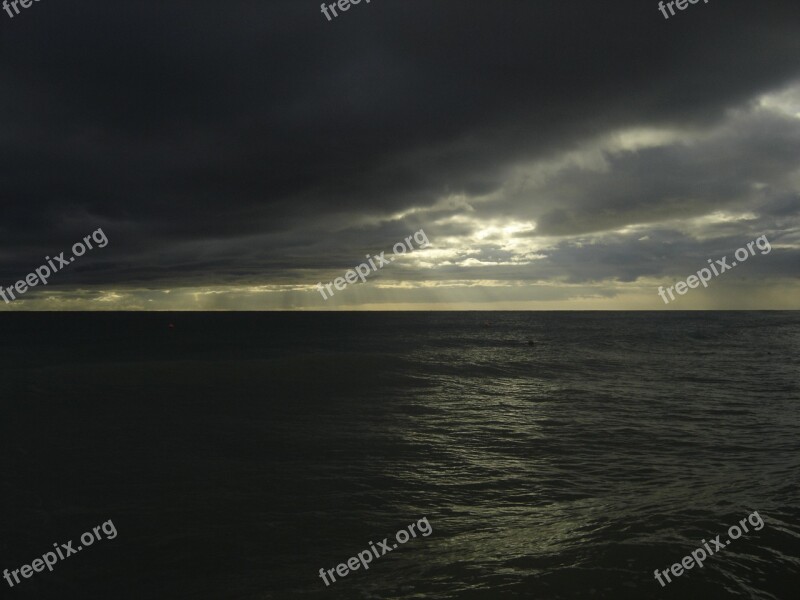 Sea Clouds Wave Black Sea Beach