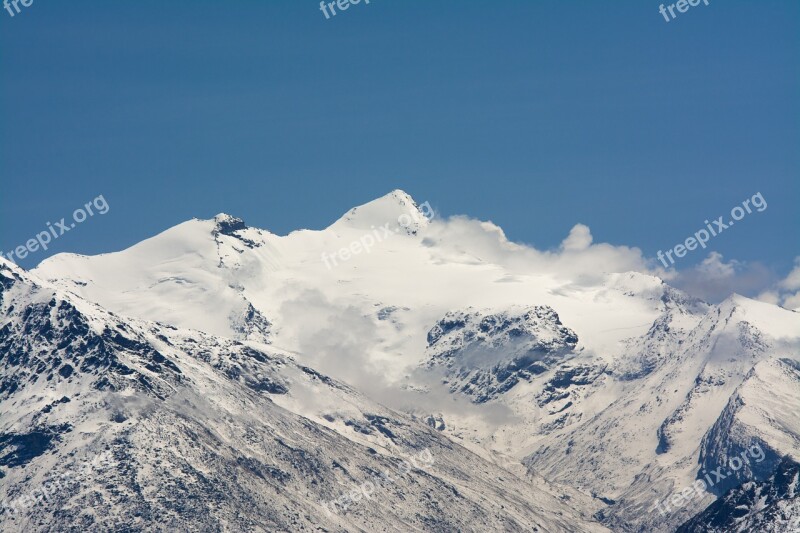 Mountain Sky Spring Winter Clouds