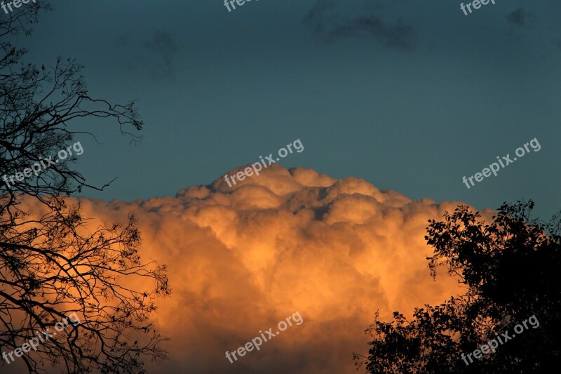 Sky Clouds Nature Blue White