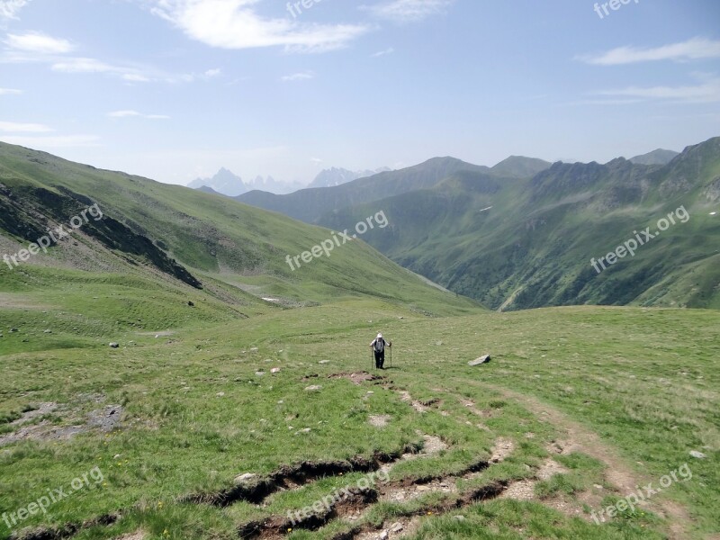 Rise Mountains Alpine Hiking Alone