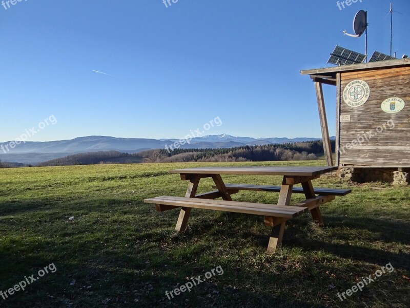 Bank Picnic Outlook Morning Landscape