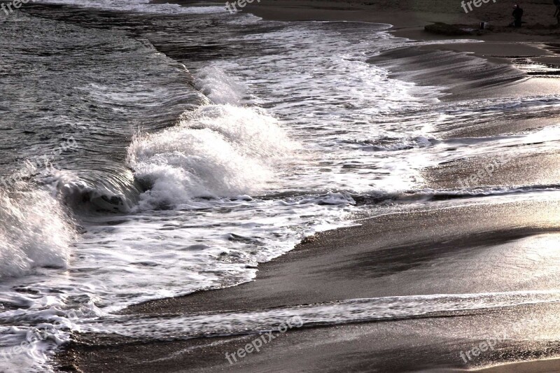 Waves Foam Sea Costa Nature