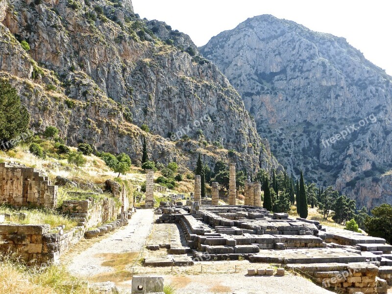 Delphi Ruins History Antique Ancient