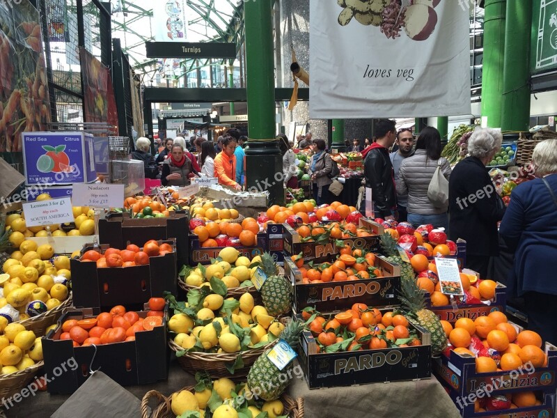 Fruit Stall Market London Borough Market Free Photos