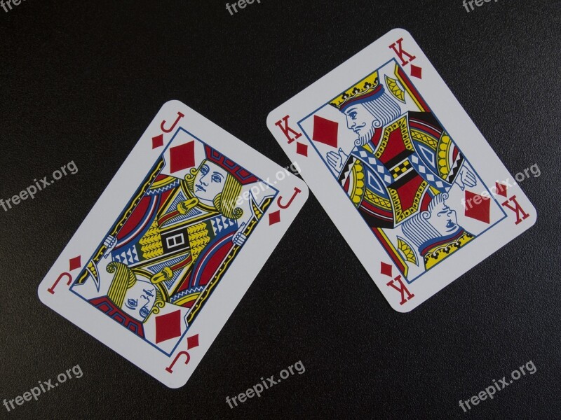 Playing Cards Diamonds Jack King Prince