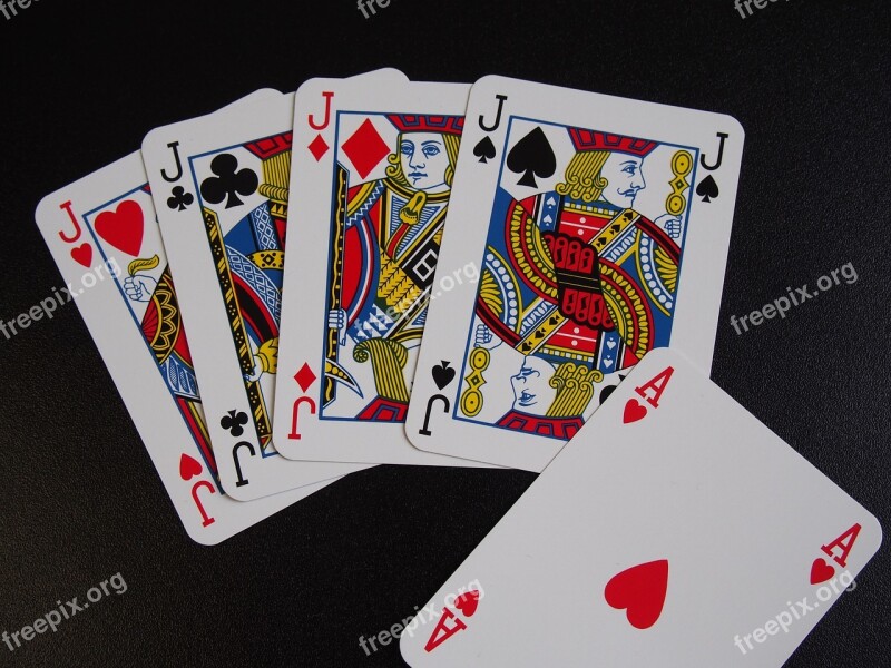 Playing Cards Poker Boys Heart Pik