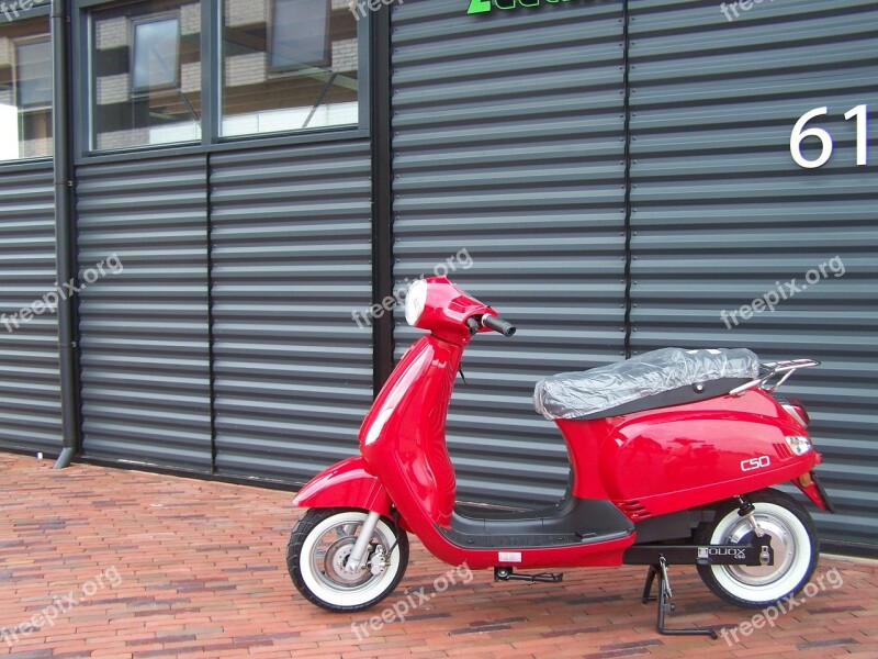 Scooter Electric Scooter Vespa Red Free Photos