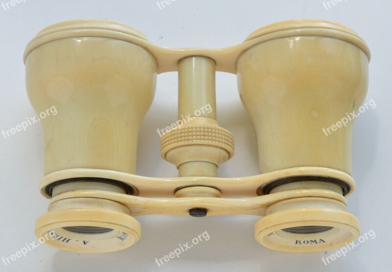 Binoculars Lenses Ivory White Theater