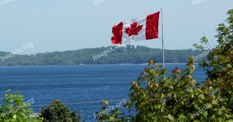 Canada Canadian Flag Flag White Red