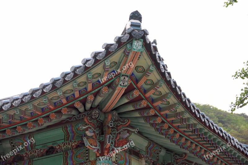 Roof Tile Hanok Eaves Free Photos