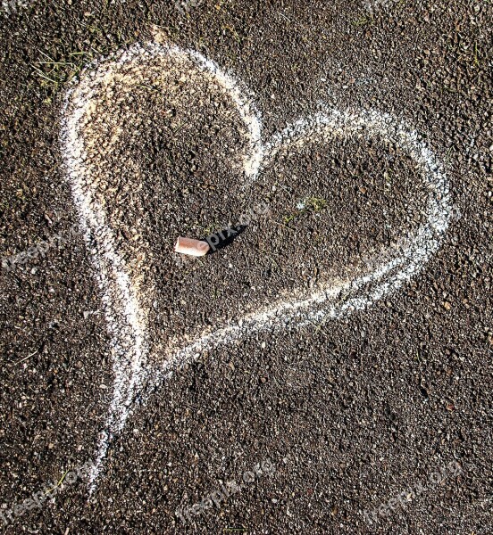 Chalk Heart Love Embassy Asphalt