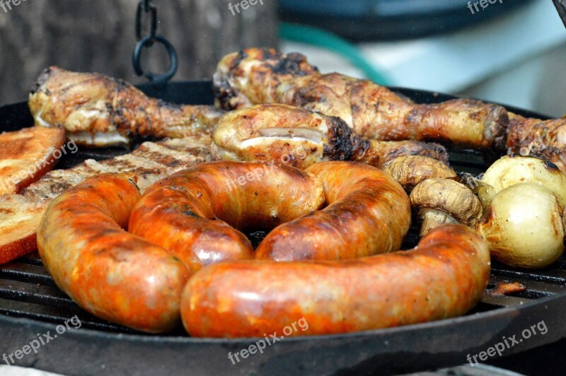 Grill Sausage Food Fried Free Photos