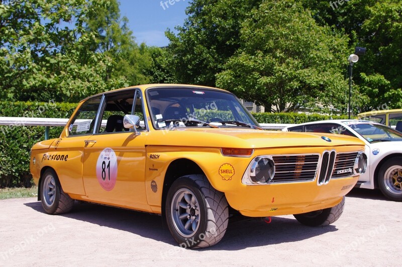 Car Former Bmw Yellow Retro