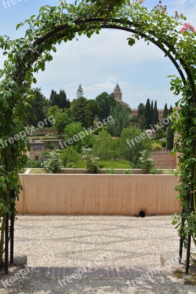 Alhambra Garden Granada Spain Free Photos