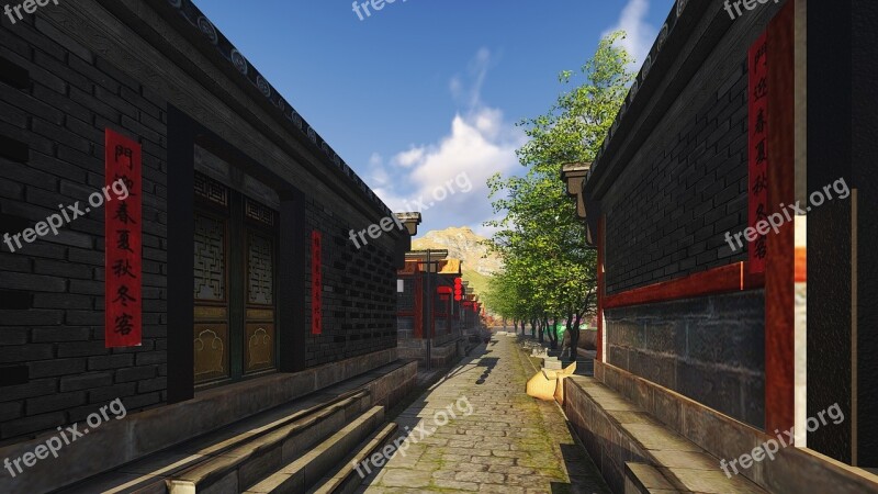 The Ancient Town Building Renovation Design Effect Picture Free Photos