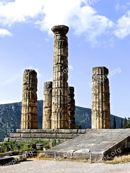 Columns Ruins Roman Ancient Classical