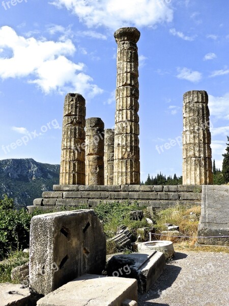 Columns Ruins Roman Ancient Classical