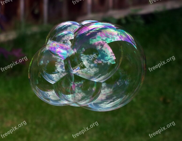 Bubbles Refraction Fun Sky Reflection