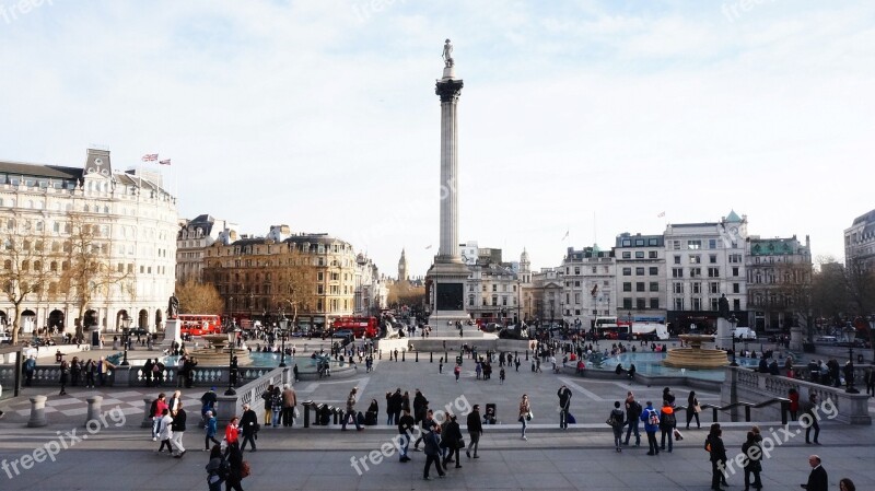 United Kingdom London Trafalgar Square Free Photos