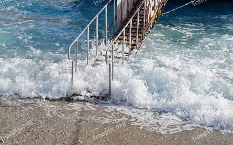 Sea Bridge Footbridge Ship Free Photos