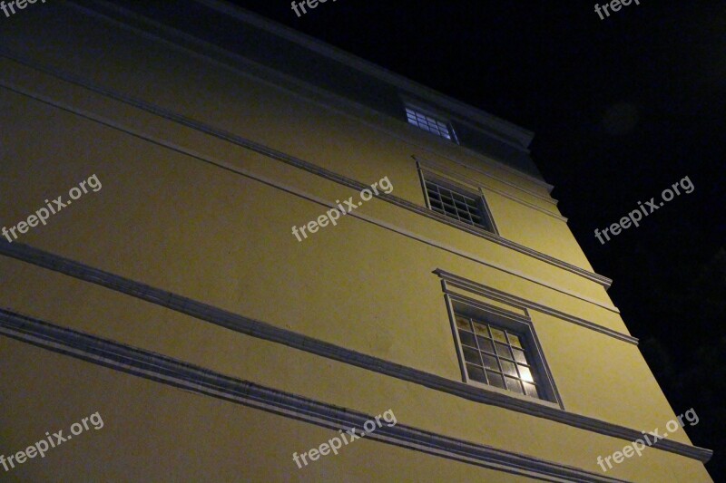 House Floors Window Night Sky Lonely