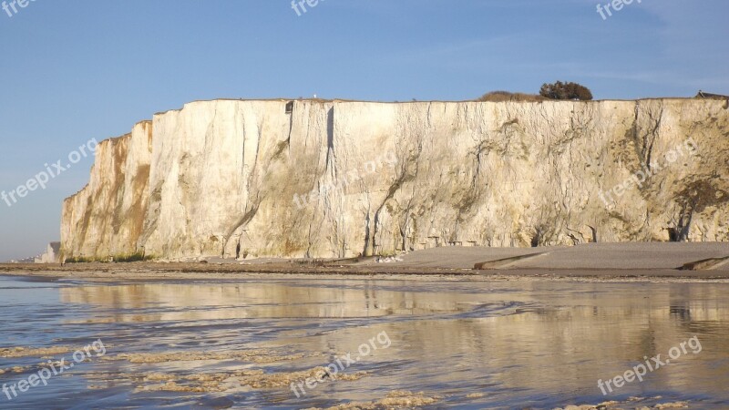 Cliff Sea Beach Side Sand