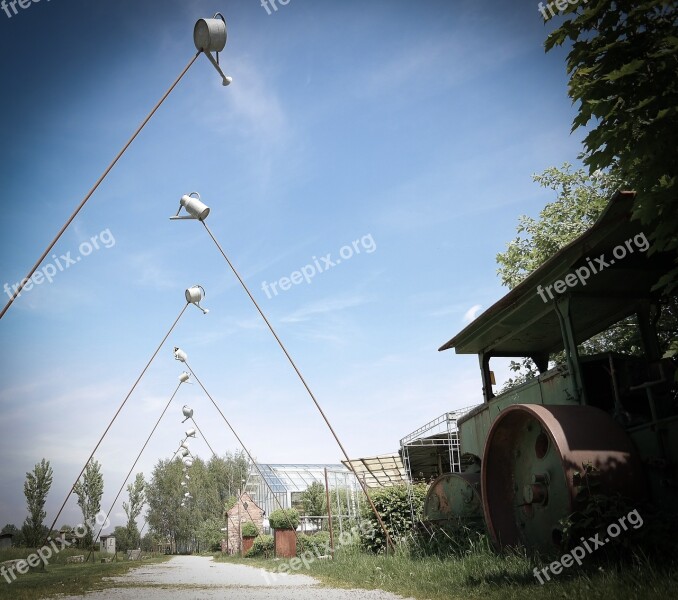 Away Watering Can Nature Garden Architecture