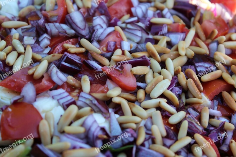 Salad Pine Nuts Healthy Food Food Fruit