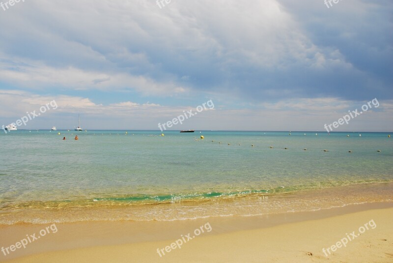 Sea Sky Clouds Blue Water