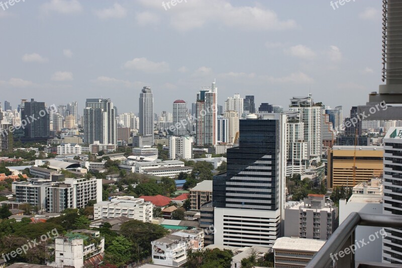 Bangkok City Big City Background Skyscraper