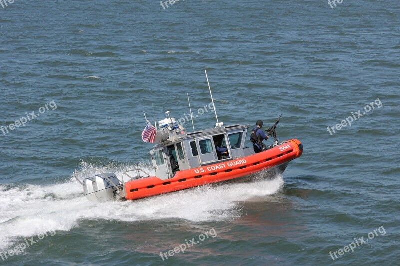 Coast Guard Usa Sea America Boat