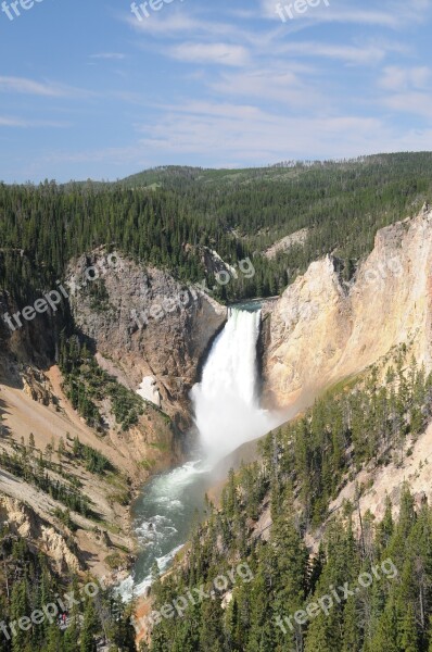 Yellowstone Falls Park Free Photos