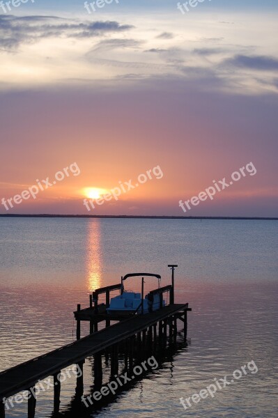 Sunset Salazar Boat River Water