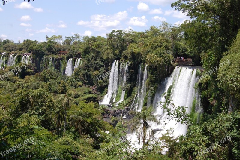 Iguazu Falls South America Iguazu Water Waterfall